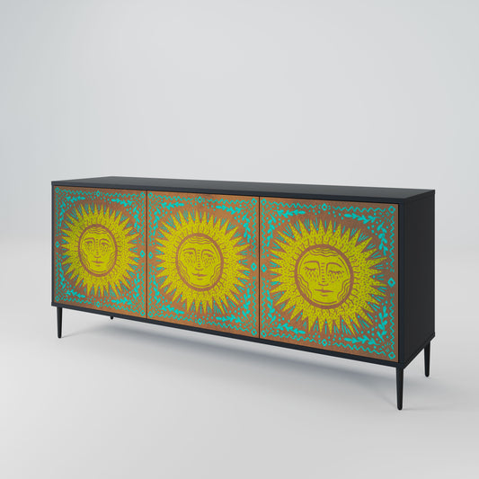 Credenza a 3 ante SUNSHINE EULOGY in finitura nera