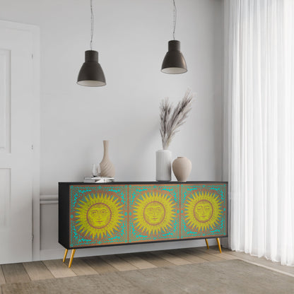 Credenza a 3 ante SUNSHINE EULOGY in finitura nera