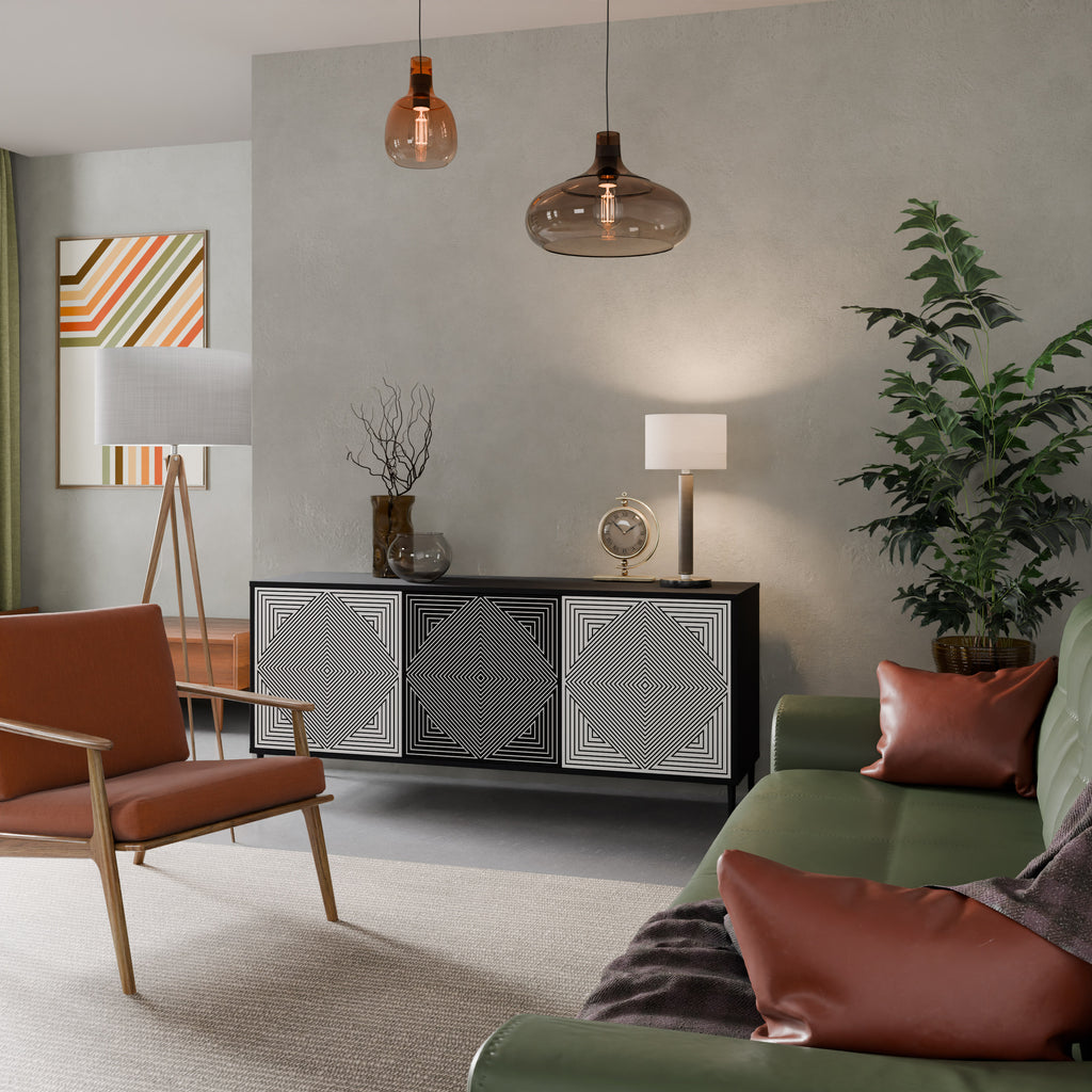 POLYGON ILLUSION 3-Door Sideboard