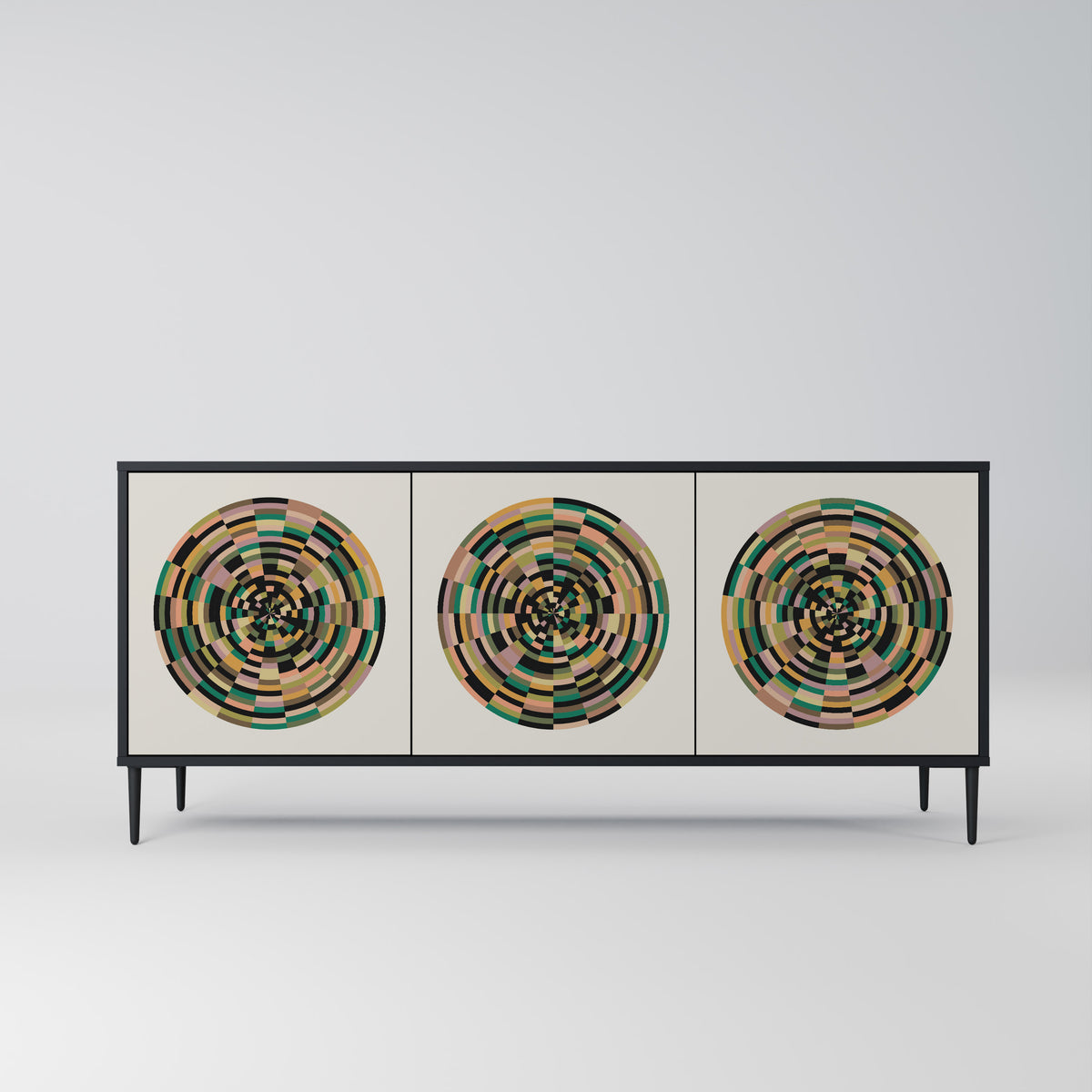 GREEN CIRCLES 3-türiges Sideboard