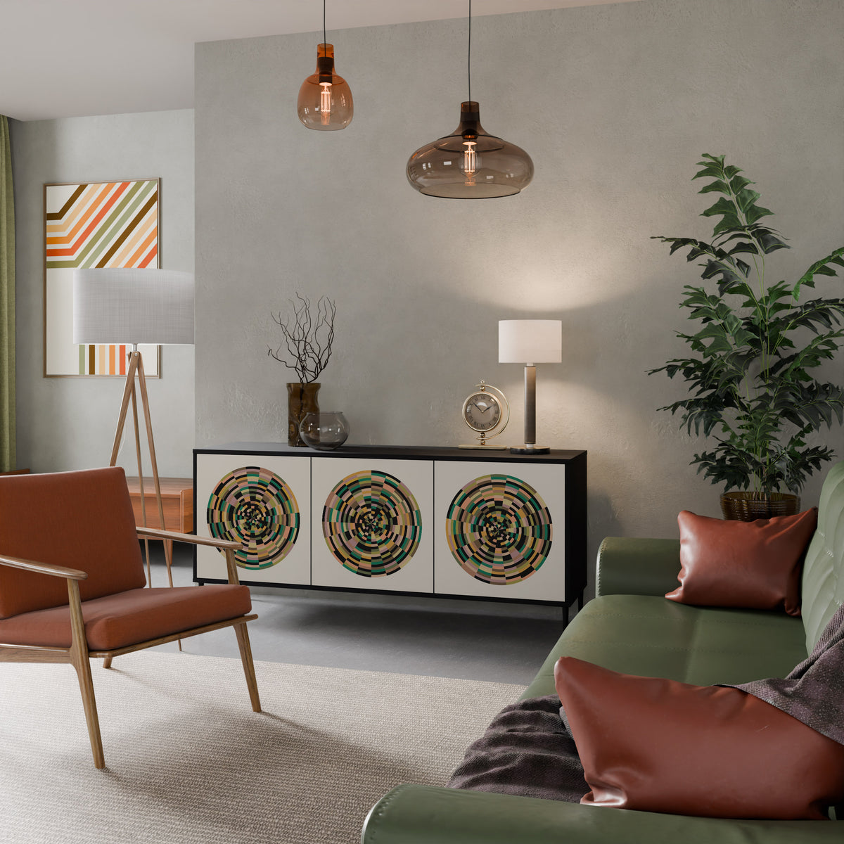 GREEN CIRCLES 3-türiges Sideboard