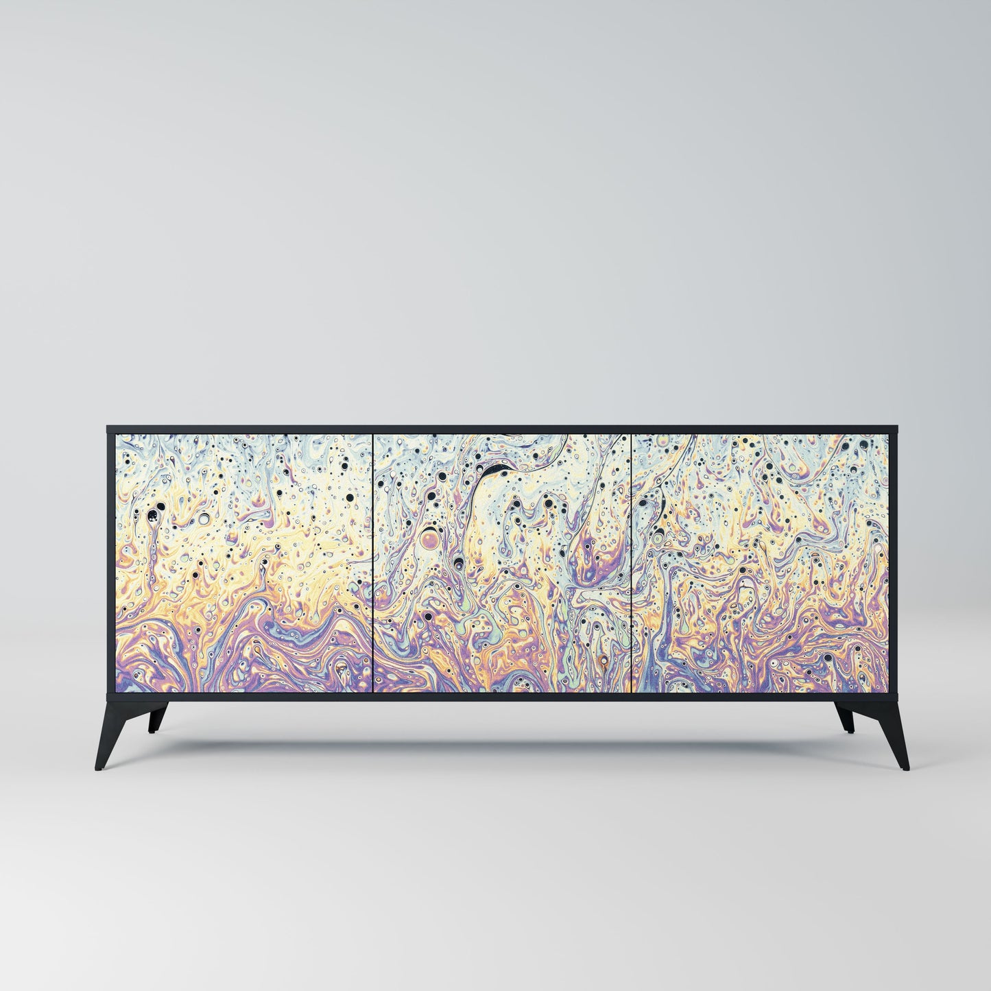 Credenza MOSAIC OF COLORS a 3 ante in finitura nera