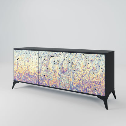 Credenza MOSAIC OF COLORS a 3 ante in finitura nera