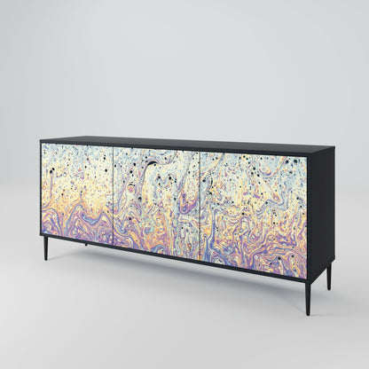 Credenza MOSAIC OF COLORS a 3 ante in finitura nera