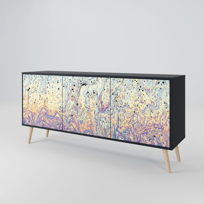 Credenza MOSAIC OF COLORS a 3 ante in finitura nera