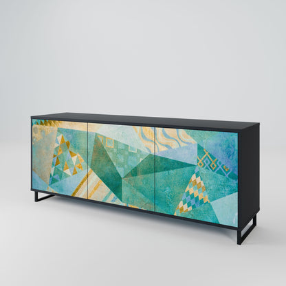 Credenza SPECTRUM SPLENDOR a 3 ante in finitura nera