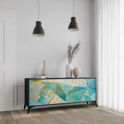 Credenza SPECTRUM SPLENDOR a 3 ante in finitura nera