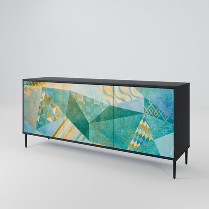 Credenza SPECTRUM SPLENDOR a 3 ante in finitura nera