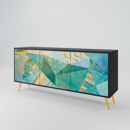 Credenza SPECTRUM SPLENDOR a 3 ante in finitura nera