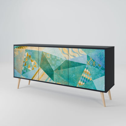 Credenza SPECTRUM SPLENDOR a 3 ante in finitura nera