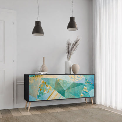 Credenza SPECTRUM SPLENDOR a 3 ante in finitura nera