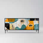 ABSTRACT FACES 3-Door Sideboard