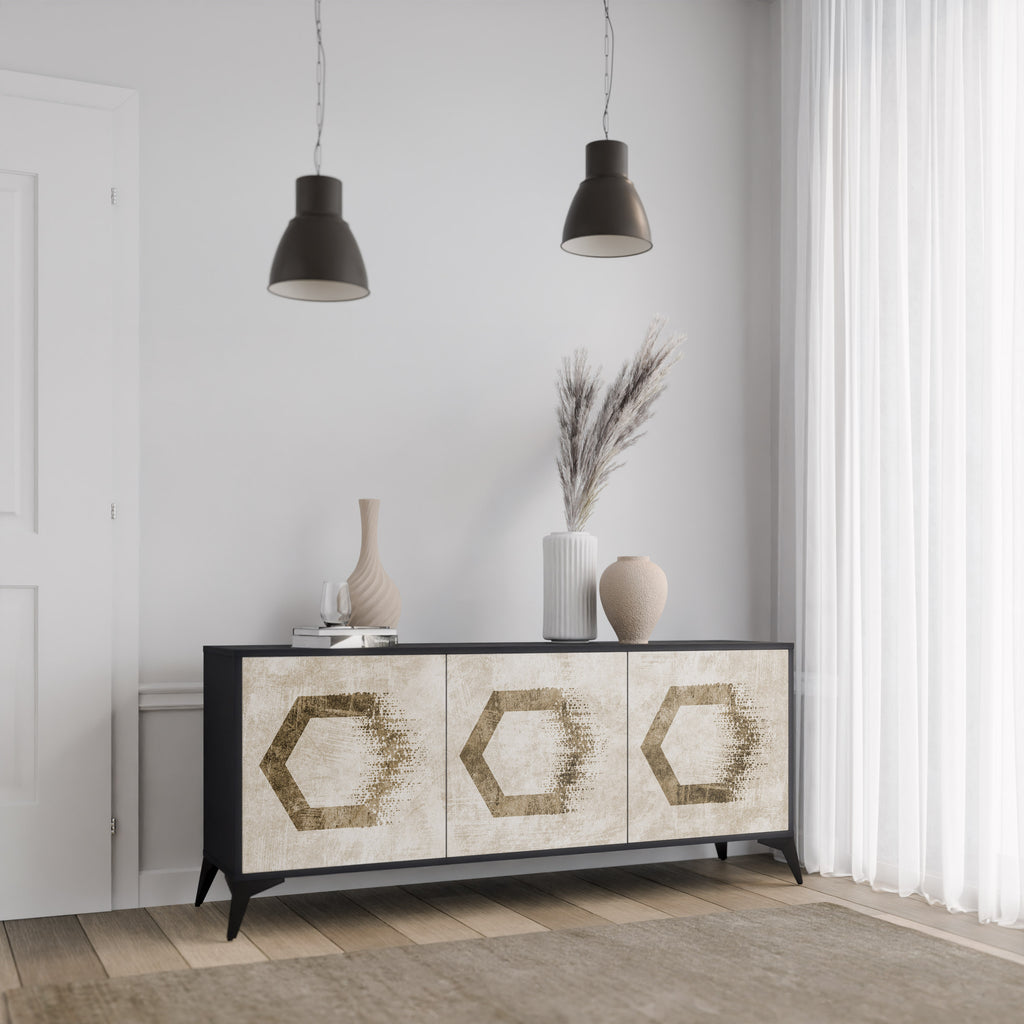 HEXAGONAL SHAPES Μπουφές 3-θυρών