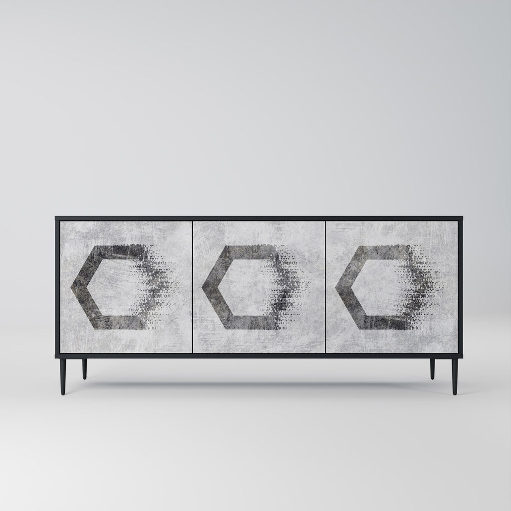 HEXAGONAL FIGURES 3-Door Sideboard