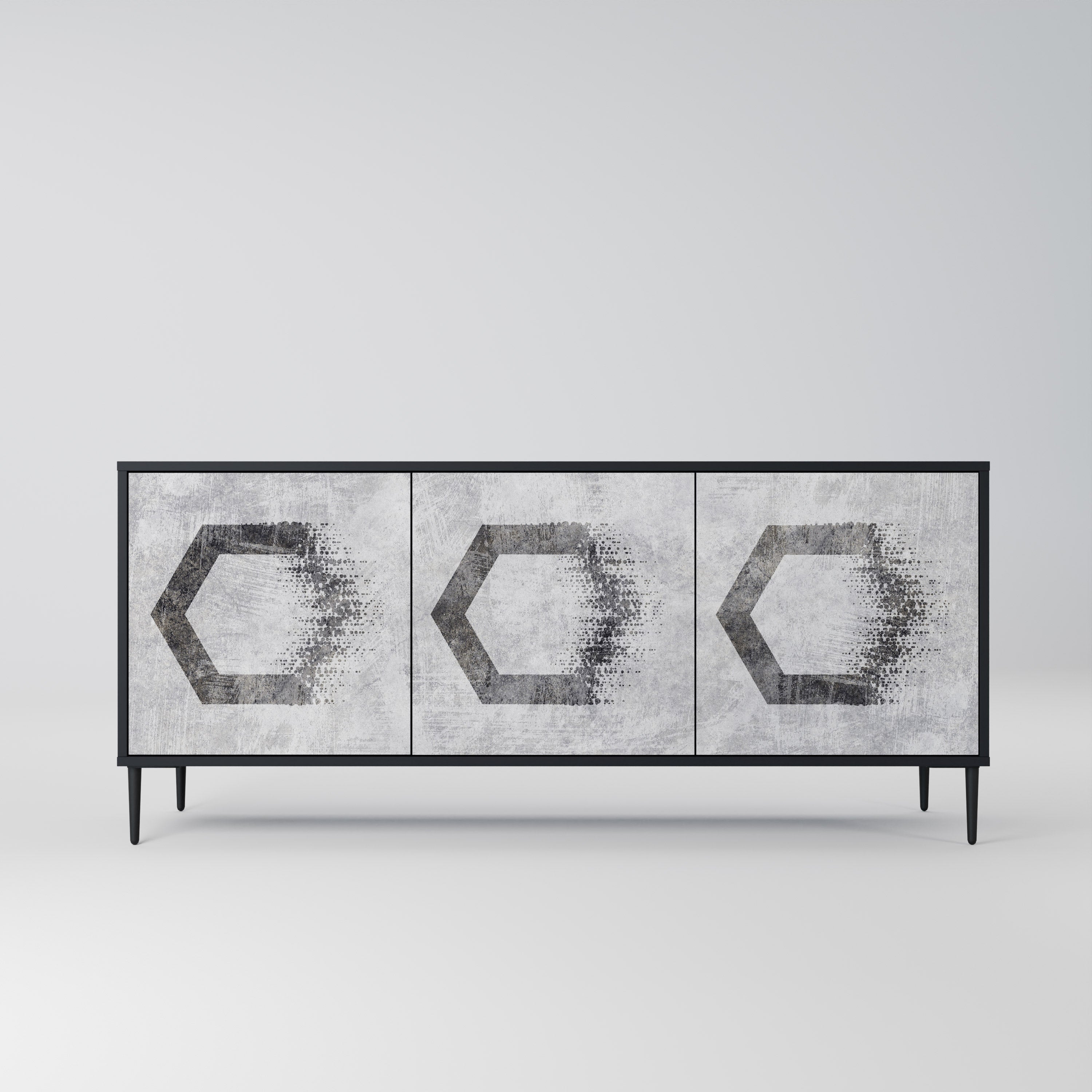 HEXAGONAL FIGURES 3-Door Sideboard