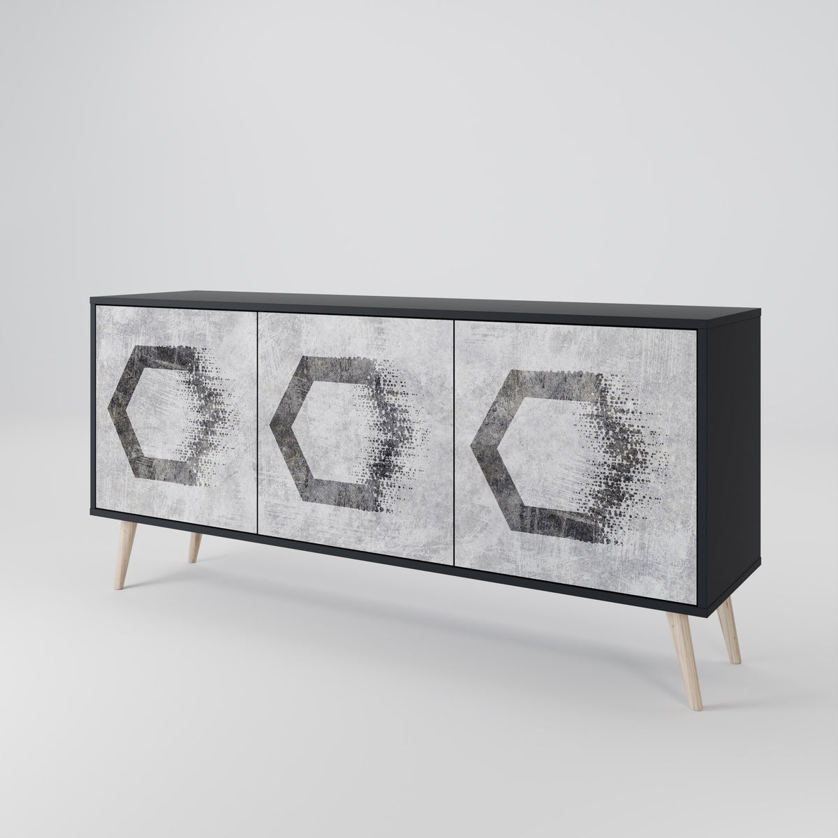 HEXAGONAL FIGURES Aparador de 3 Puertas