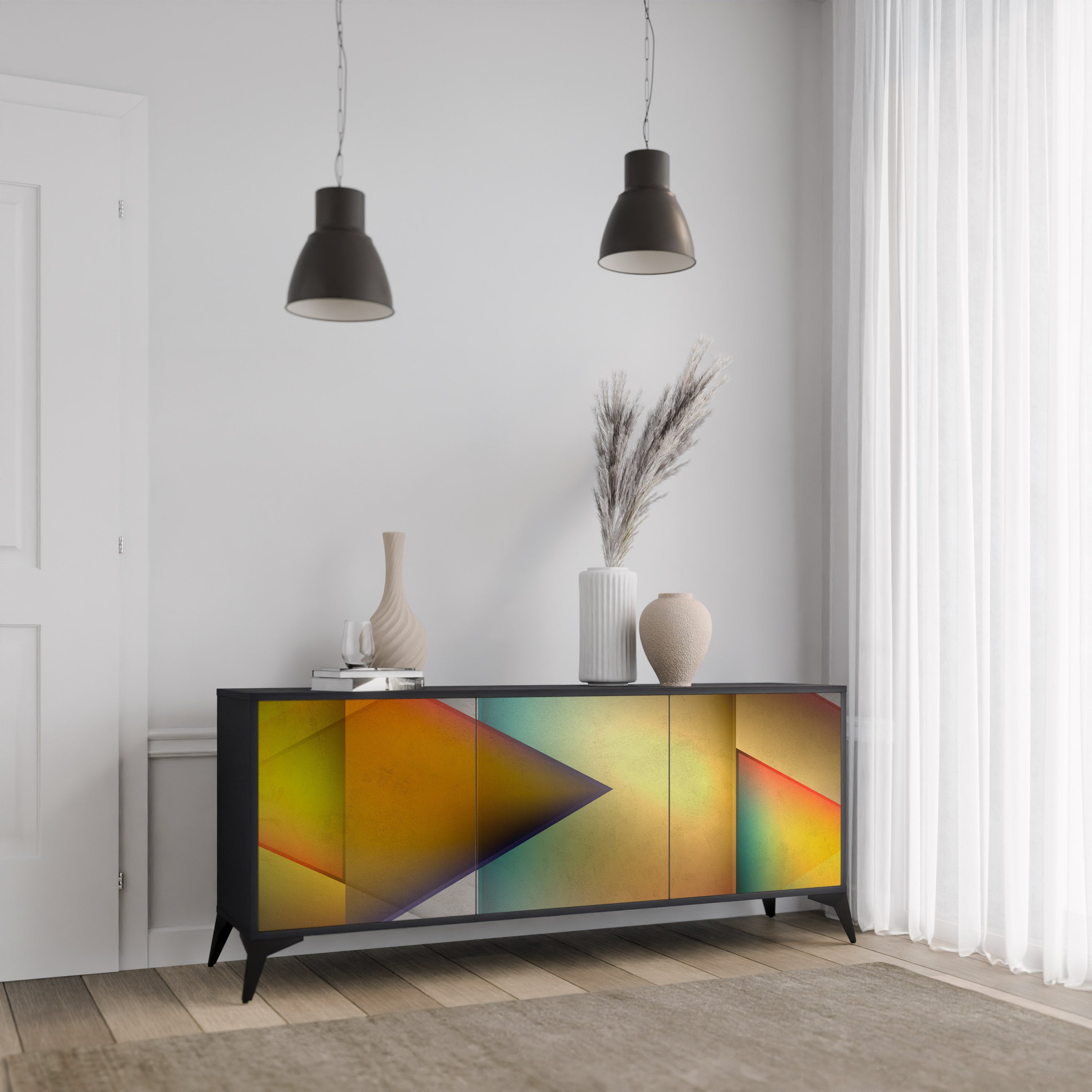 PIERCING SHARPNESS 3-Door Sideboard