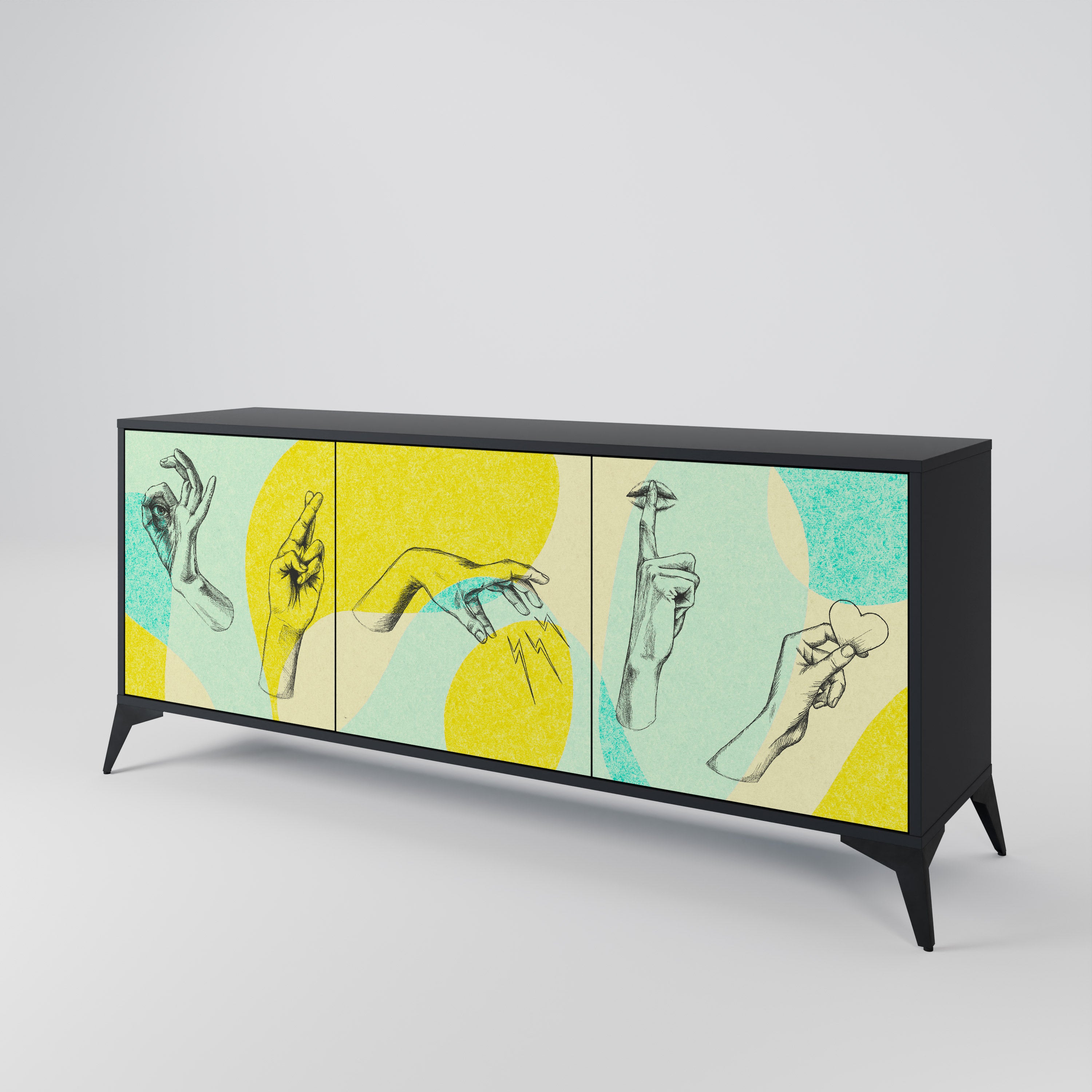 BODY LANGUAGE Aparador de 3 Puertas