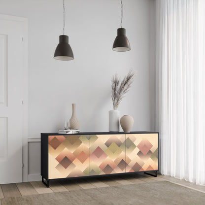 Credenza a 3 ante GEOMETRIC FUSION in finitura nera