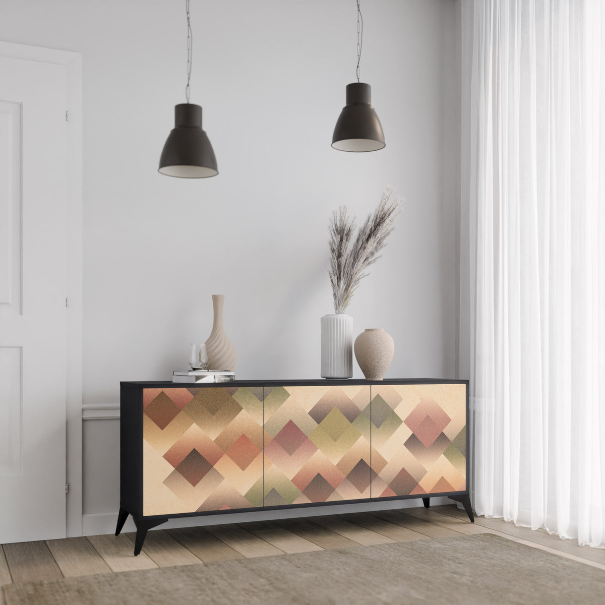 GEOMETRIC FUSION Aparador de 3 Puertas