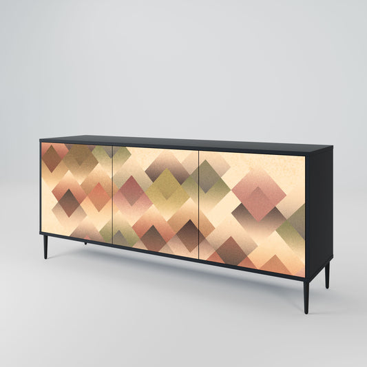 Credenza a 3 ante GEOMETRIC FUSION in finitura nera