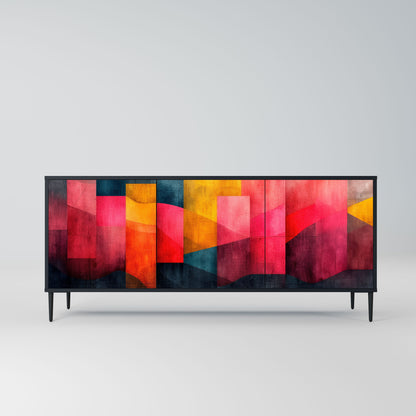 Credenza a 3 ante COLORFUL SOUNDS in finitura nera