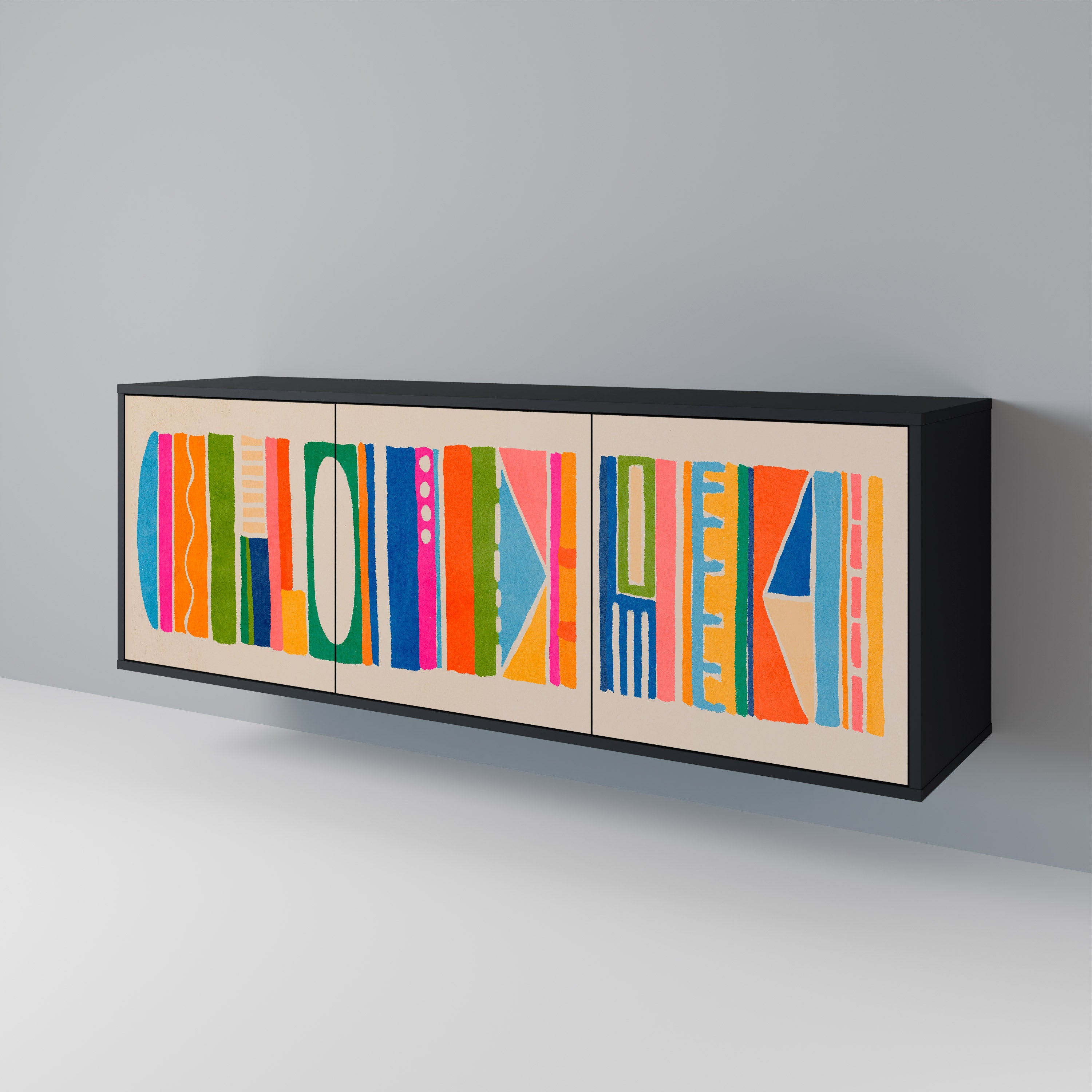 GEOMETRIC SHINE Aparador de 3 Puertas