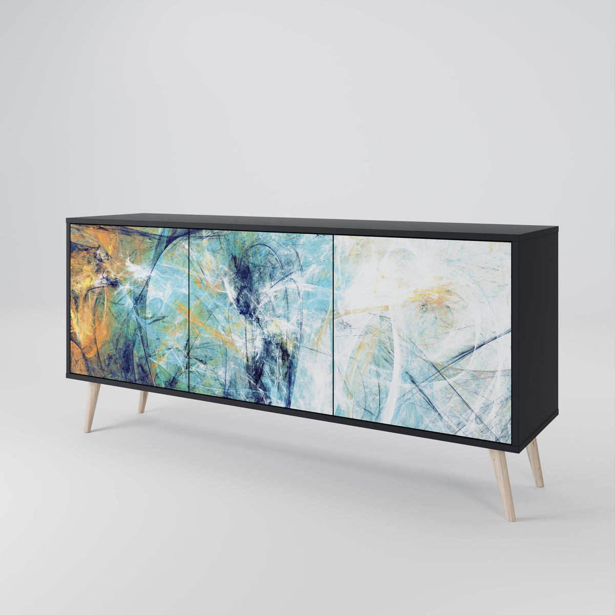 ABSTRACT THOUGHTS Aparador de 3 Puertas