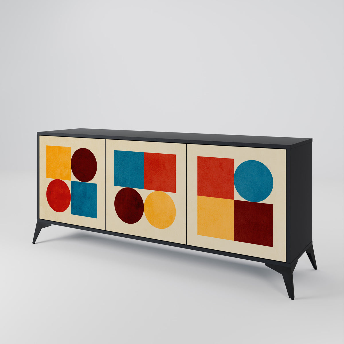 GEOMETRIC PUZZLE 3-türiges Sideboard
