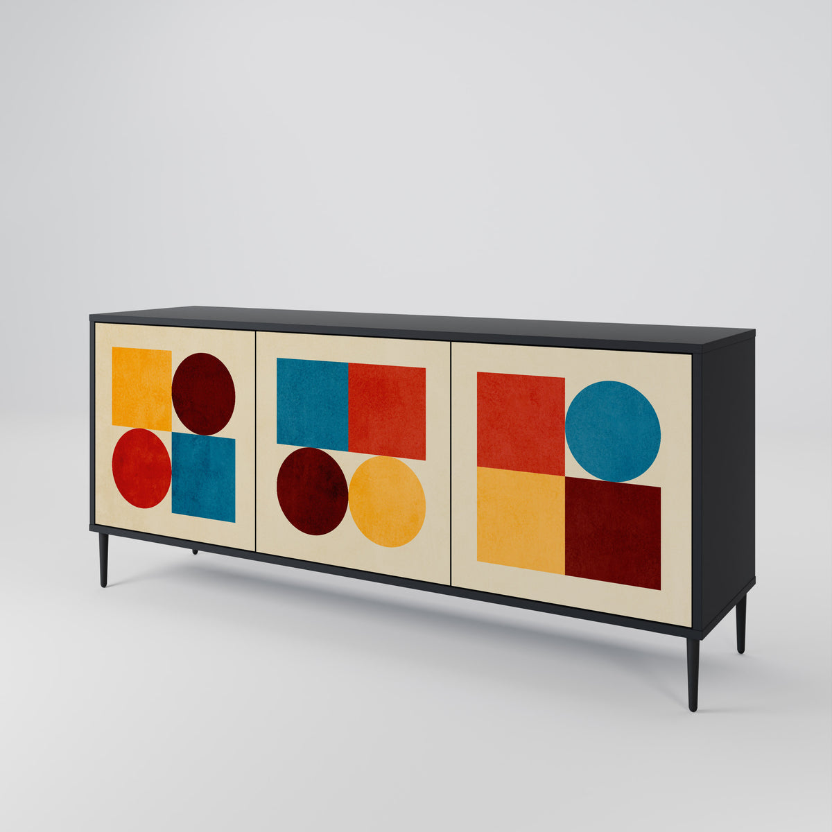 GEOMETRIC PUZZLE 3-türiges Sideboard