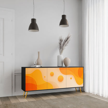 Credenza a 3 ante ORANGE ARRANGEMENT in finitura nera