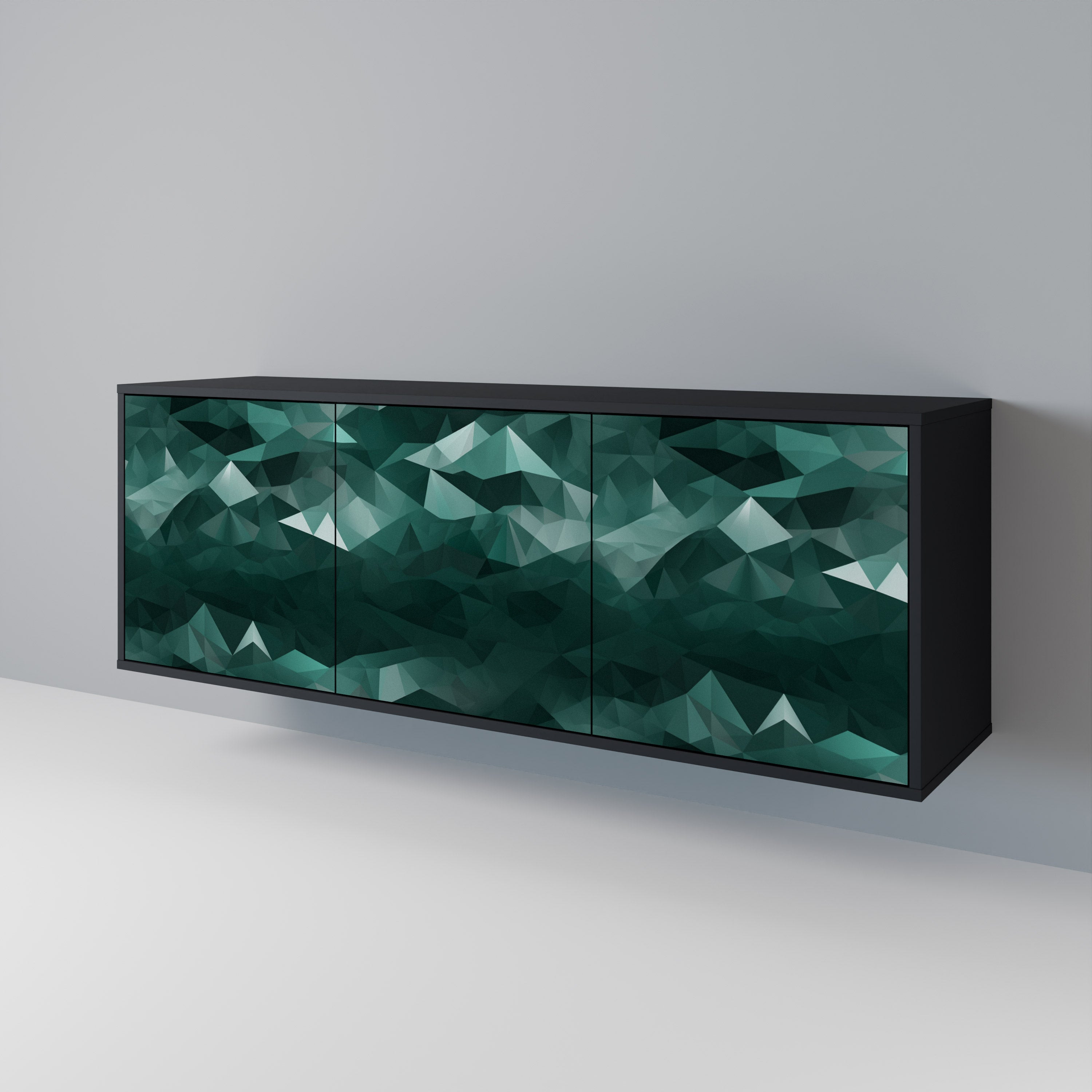 POLYGONAL FLOATING Aparador de 3 Puertas