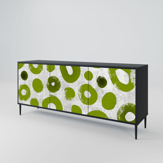 Credenza a 3 ante GREEN RHAPSODY in finitura nera