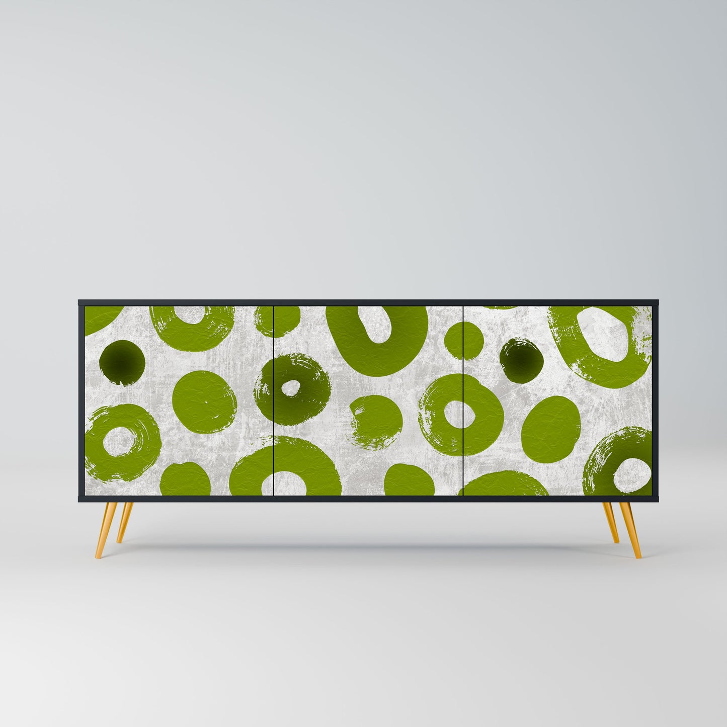 Credenza a 3 ante GREEN RHAPSODY in finitura nera