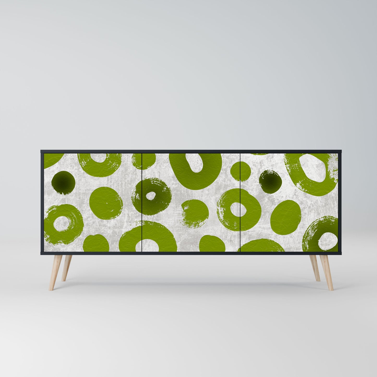 Credenza a 3 ante GREEN RHAPSODY in finitura nera