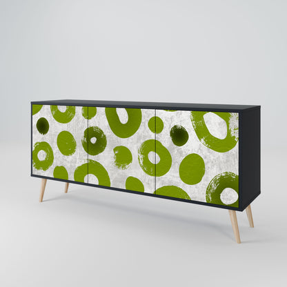 Credenza a 3 ante GREEN RHAPSODY in finitura nera