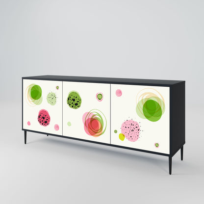 Credenza a 3 ante COLORFUL COSMOS in finitura nera