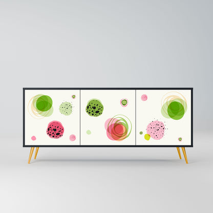 Credenza a 3 ante COLORFUL COSMOS in finitura nera