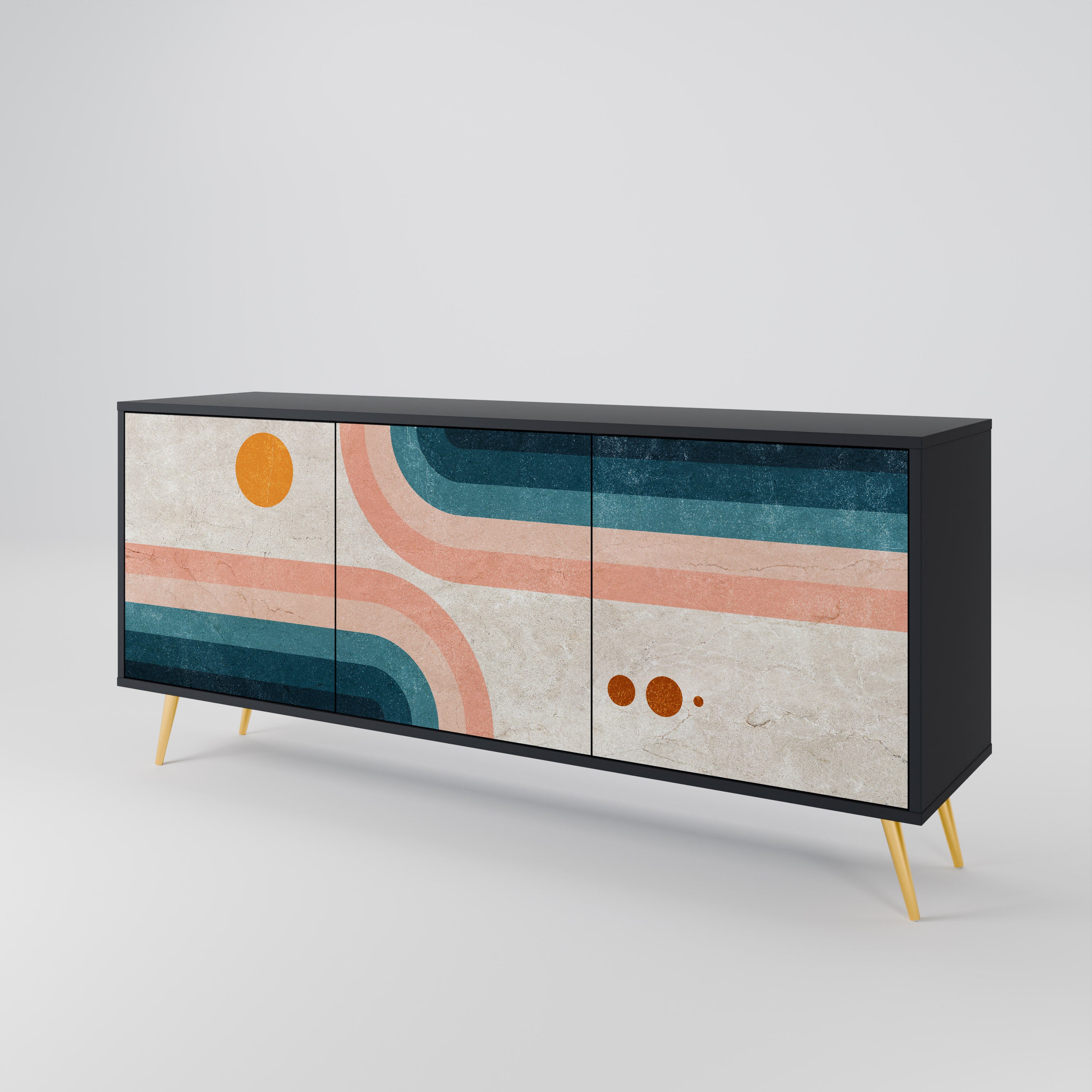 TWO HALVES Aparador de 3 Puertas