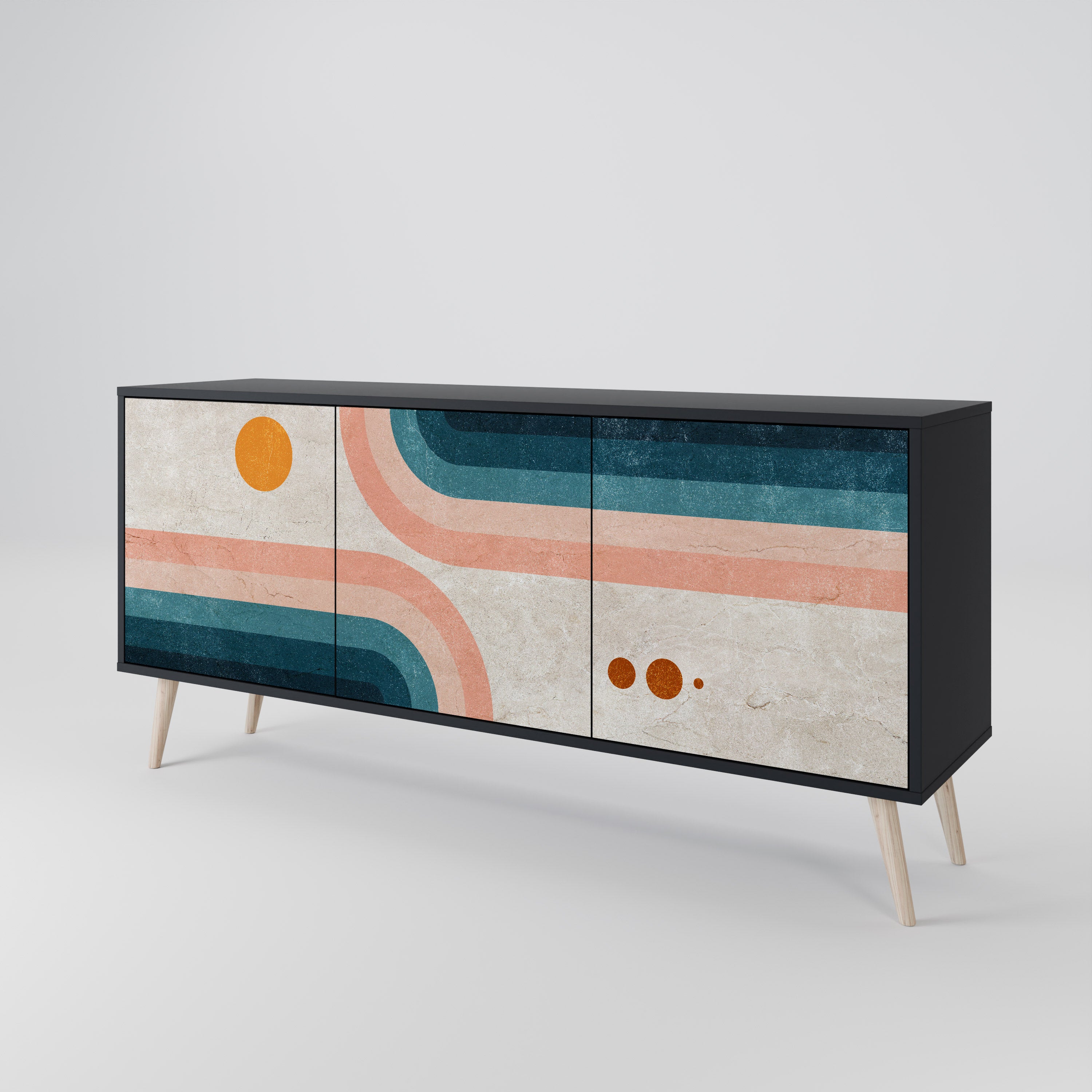 TWO HALVES Aparador de 3 Puertas