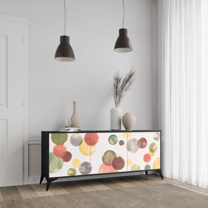 Credenza FLEETING HAPPINESS a 3 ante in finitura nera