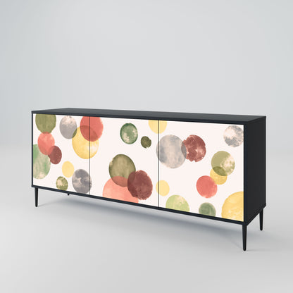 Credenza FLEETING HAPPINESS a 3 ante in finitura nera