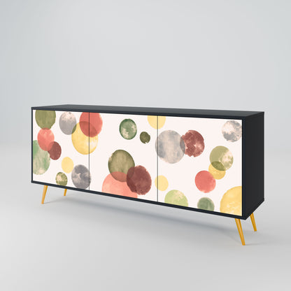 Credenza FLEETING HAPPINESS a 3 ante in finitura nera