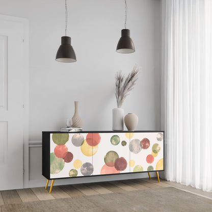 Credenza FLEETING HAPPINESS a 3 ante in finitura nera