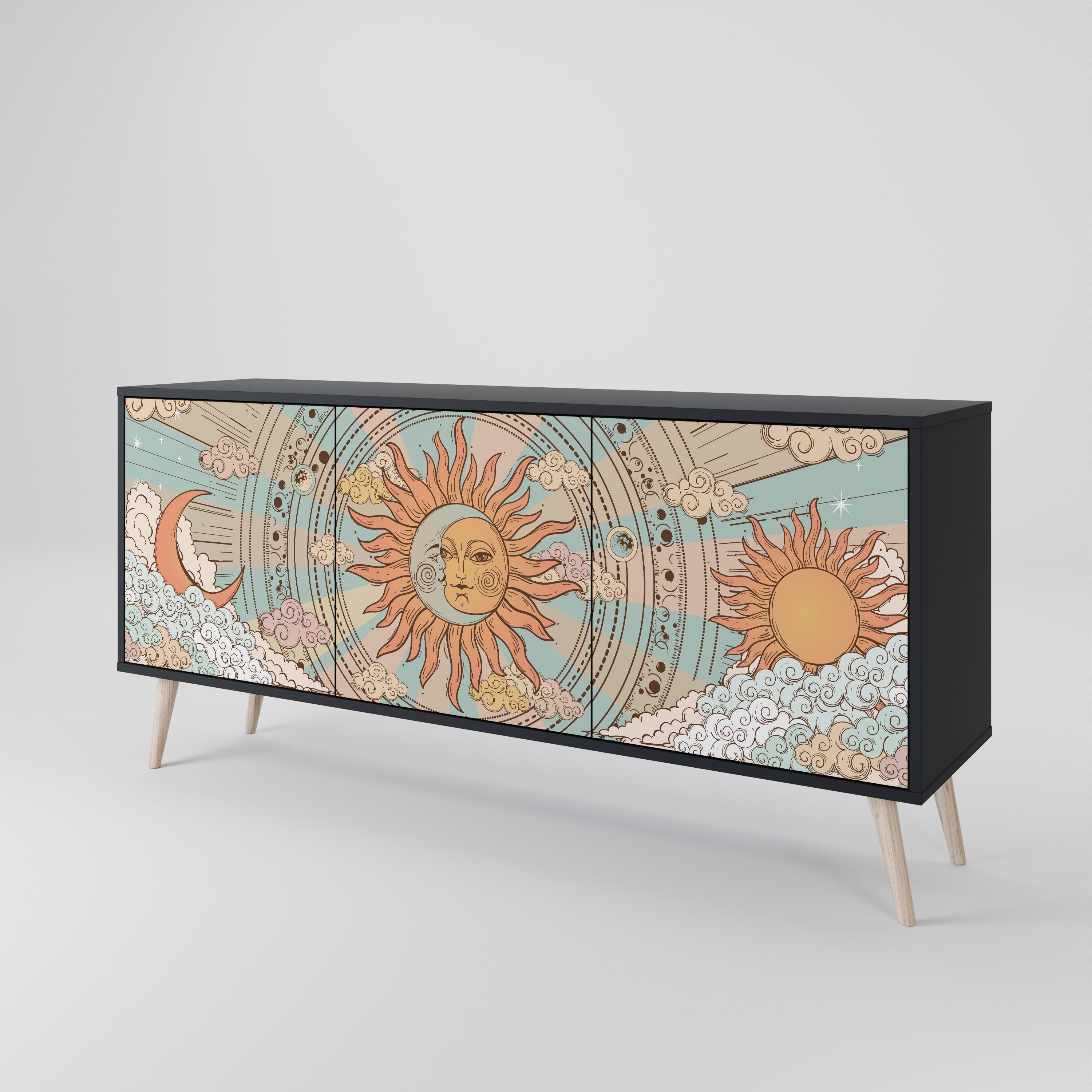 MYSTICAL STRUCTURE 3-Door Sideboard
