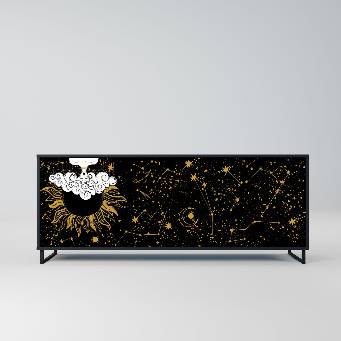 Buffet 3 portes STELLAR CONSTELLATIONS en finition noire