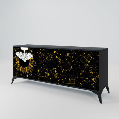 Buffet 3 portes STELLAR CONSTELLATIONS en finition noire