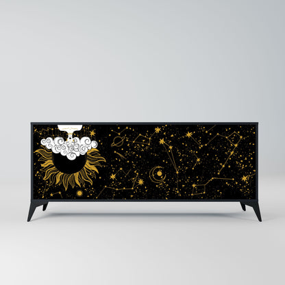 Buffet 3 portes STELLAR CONSTELLATIONS en finition noire