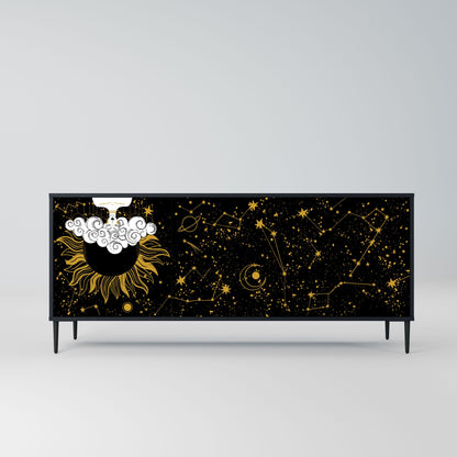 Buffet 3 portes STELLAR CONSTELLATIONS en finition noire