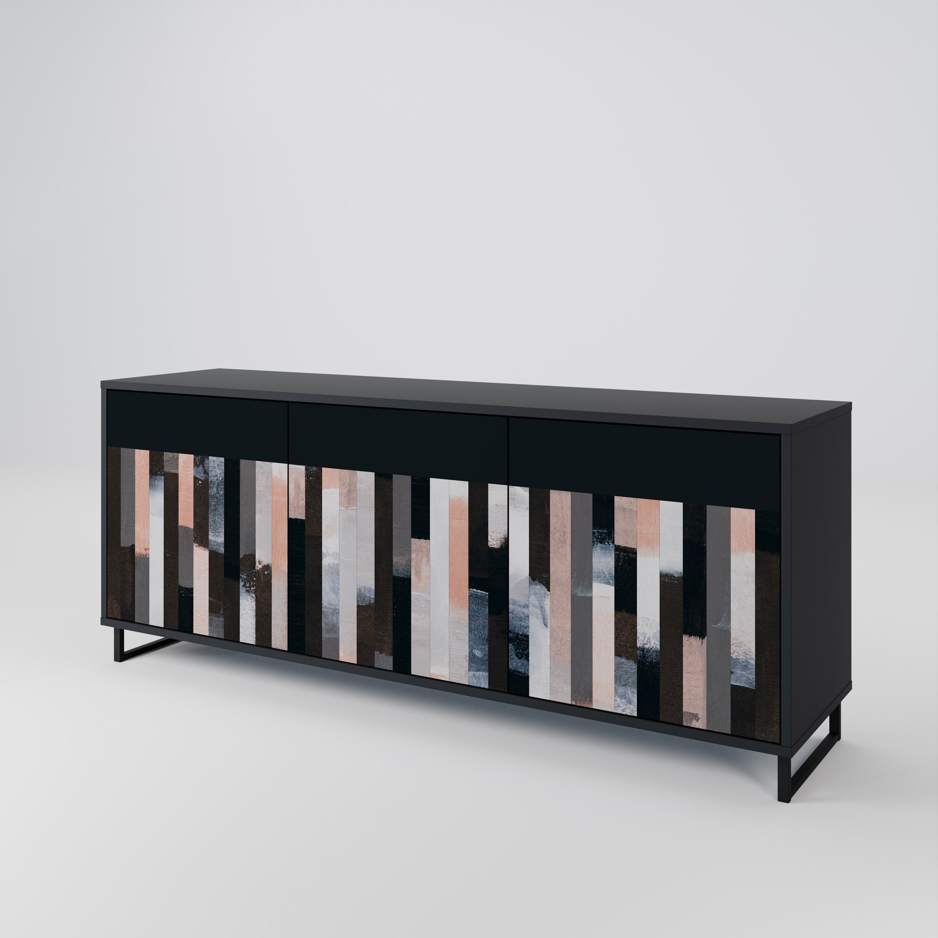COLLAGE OF RECTANGLES 3-Door Sideboard